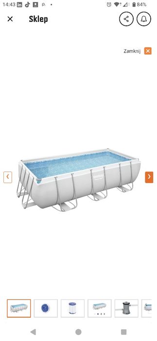 Basen na stelażu prostokątny