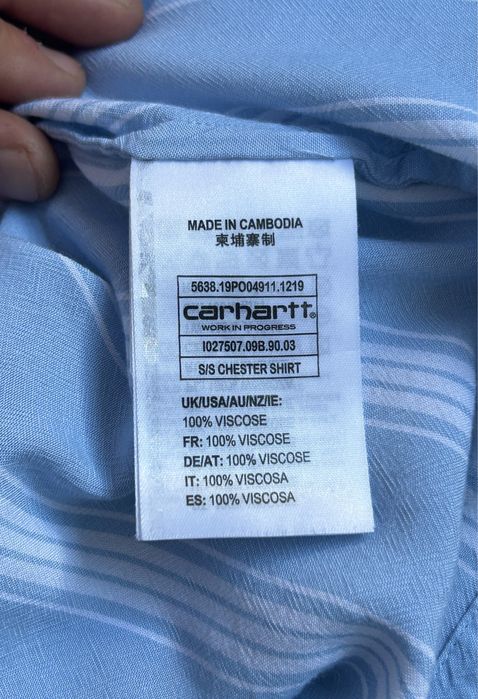 Męska Koszula CARHARTT Chester Shirt  Krótki rękaw Old Money roz M