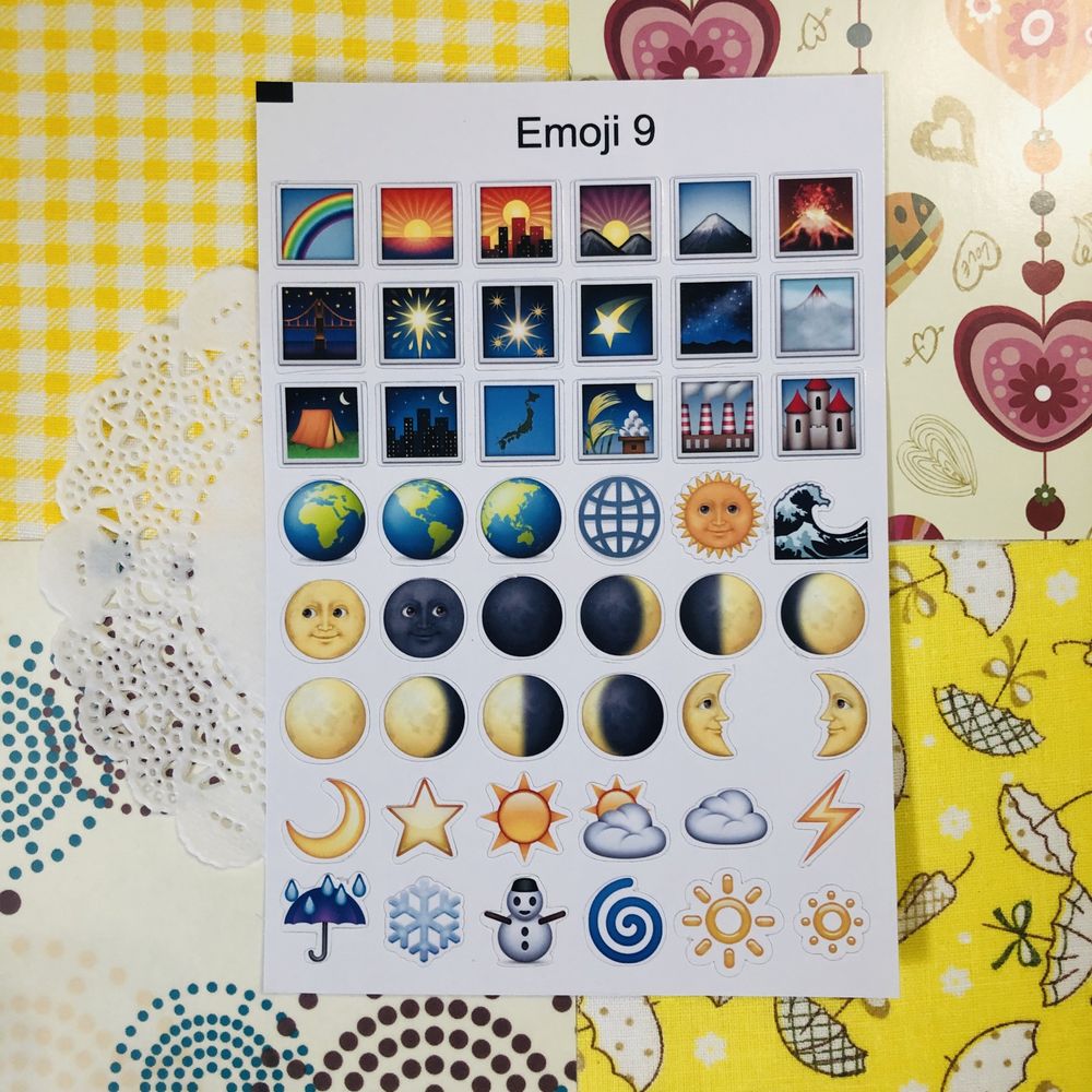 Стікери наклейки Emoji смайлики 38 видів