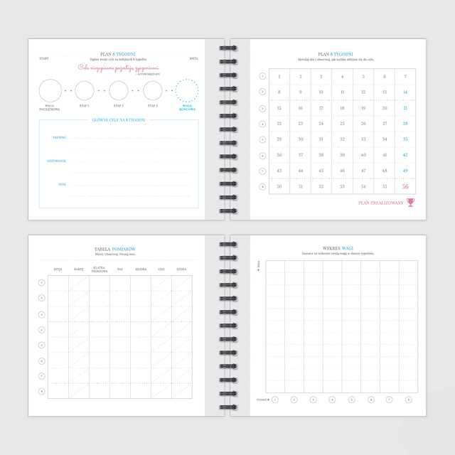 Planer fitness, dziennik diety Bababook Active