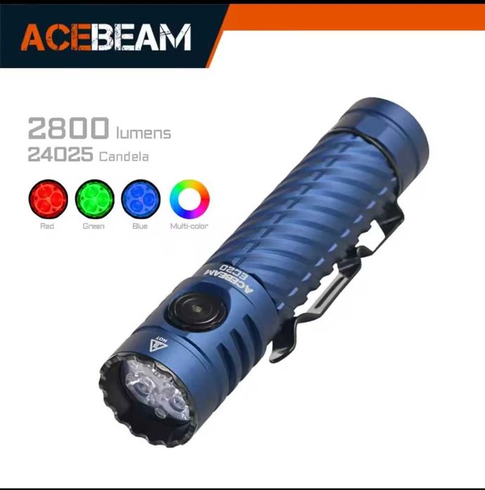 Фонарик  Acebeam X20-R, pokelit, EC20, Klarus Flat Tac X1