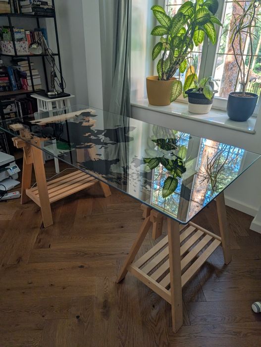 Ikea biurko na kozakach mapa świata 160x80