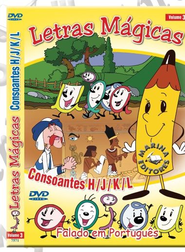 Letras mágicas - 6 DVD educação infantil - Novos