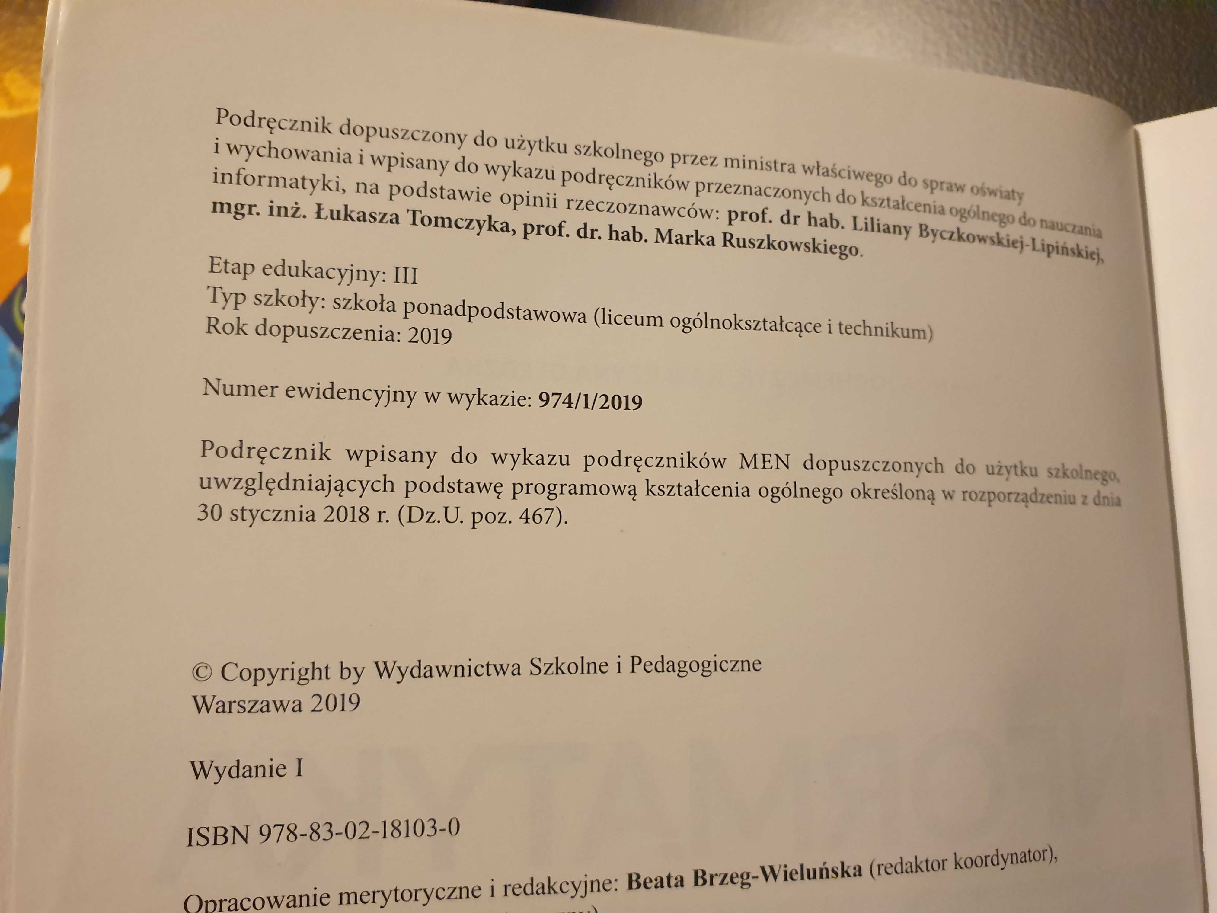 Podręcznik do klasy 1 Liceum, Technikum Informatyka