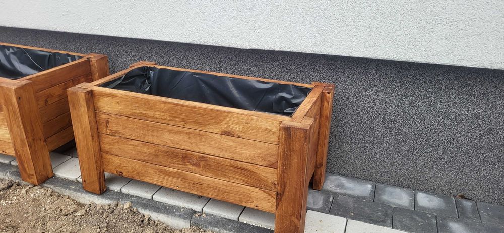 Donice drewniane 65×40×40  wysokie z suchej deski 30mm