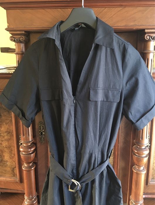 ZARA kombinezon klasyczny czarny bawełna S