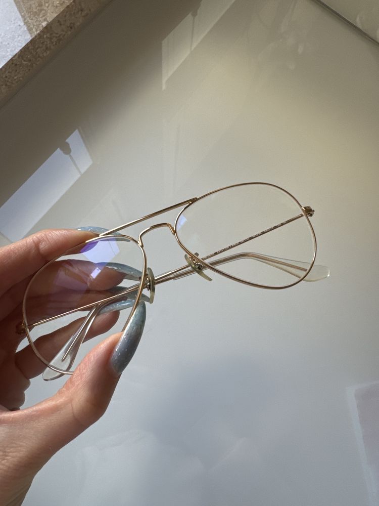 Ray Ban aviator do komputera (zerowki) złote