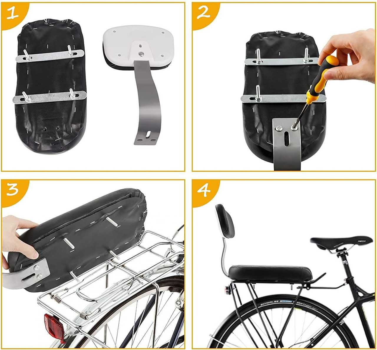 Велосипедный задний багажник + Велосиденье детское 4в1 Вместе дешевле!