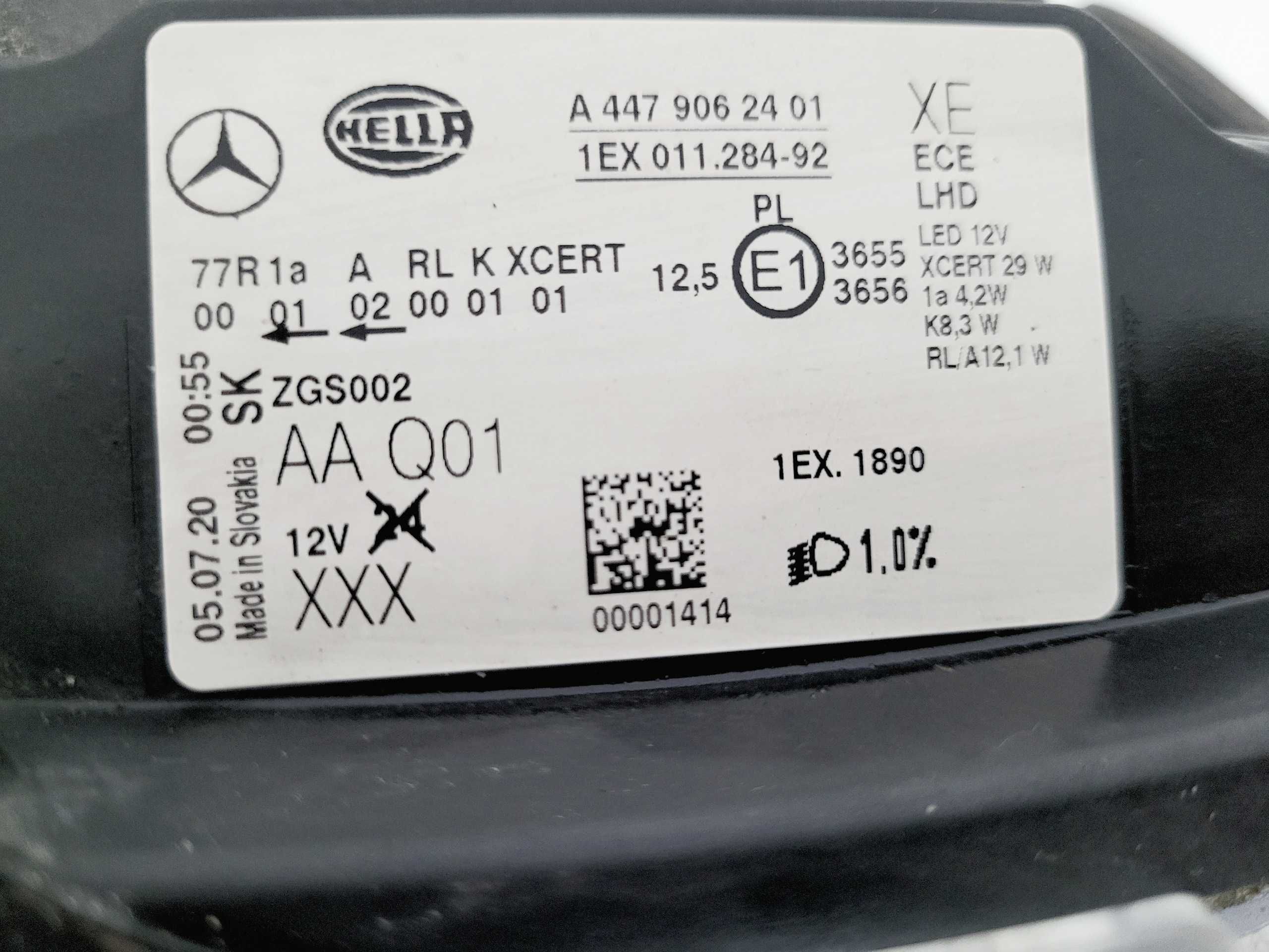 Mercedes VITO V-klasa W447 - Lampa przednia PRAWA FULL LED ILS - igła