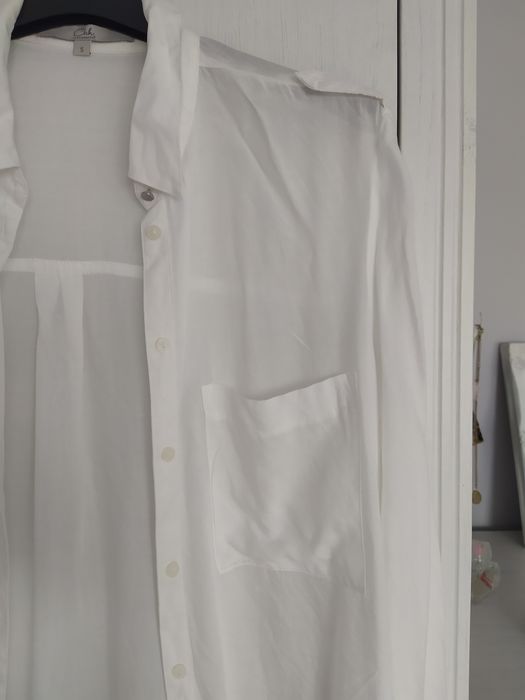 biała wiskozowa koszula mgiełka S 36