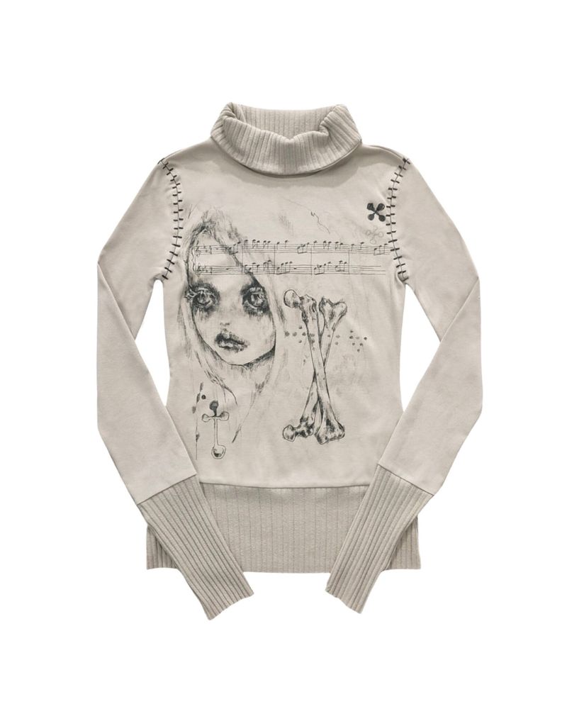 Лонгслів кофта з принтом / y2k westwood new rock dollskill