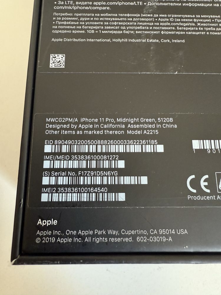 iPhone 11 Pro 512gb Midnight Green Oryg Bateria 91%