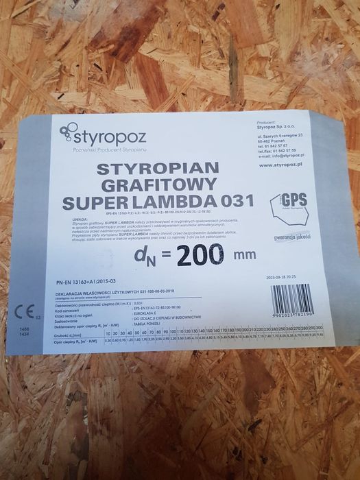 Styropian grafitowy superlambda 031