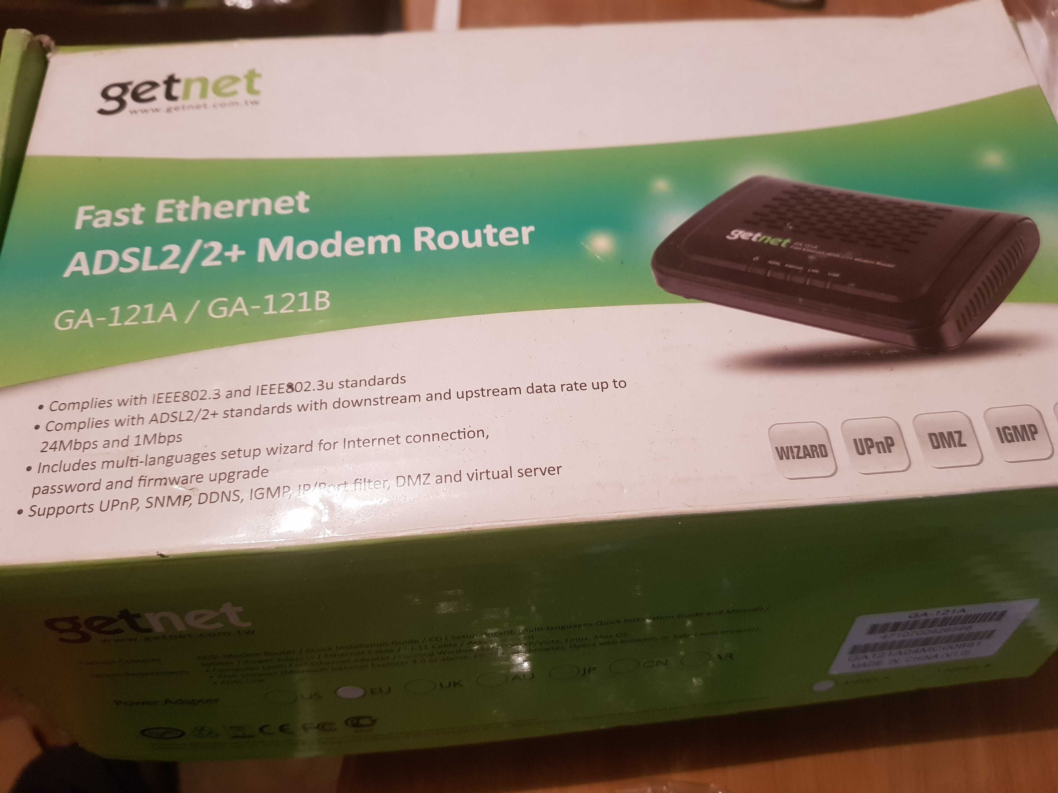 Модем ADSL 2/2+ getnet