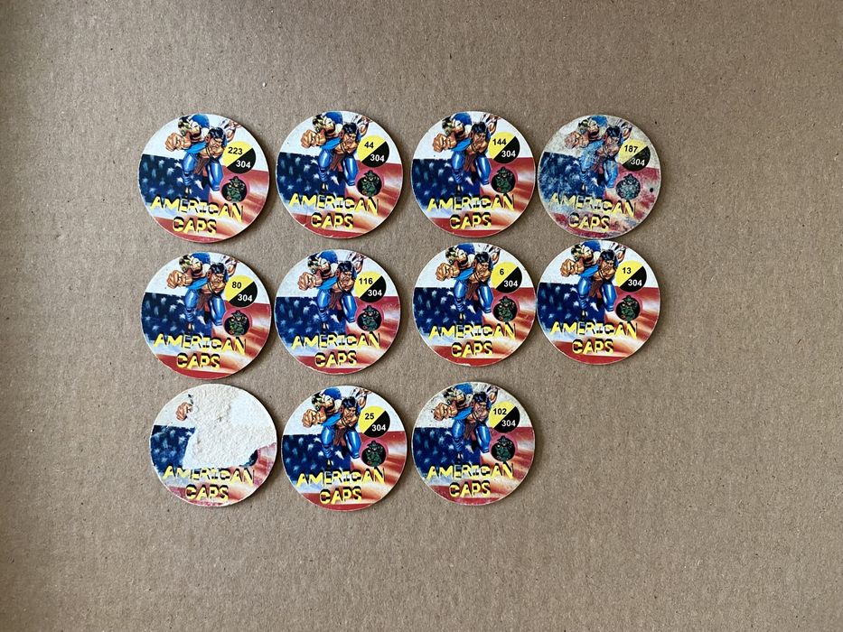American Caps - tazo, tazos, żetony, lata 90