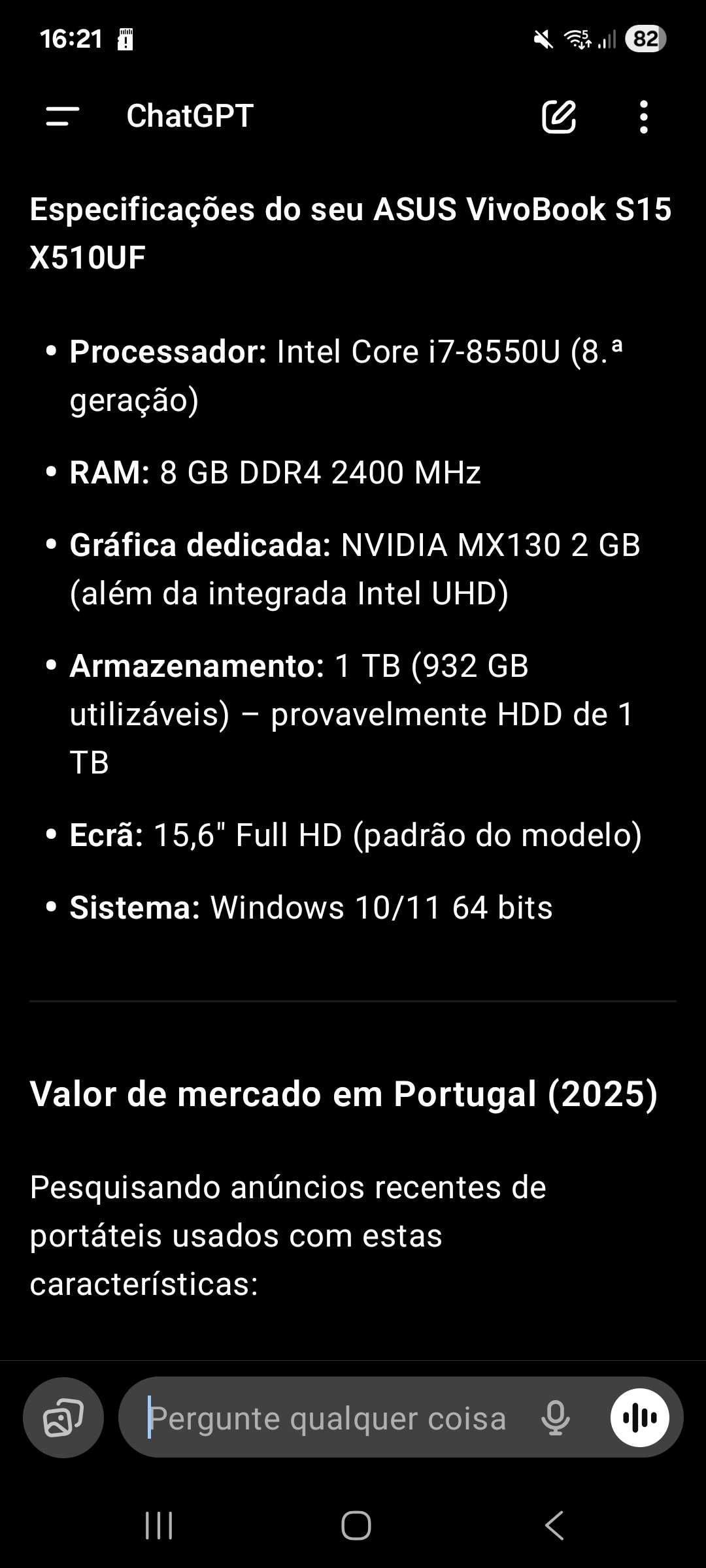 Computador Portátil Asus