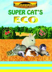 Ściółka żwirek dla gryzoni słoma granulowana Super Cat's Eco 25l