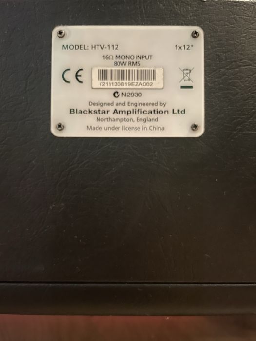 Coluna BlackStar HT112 - Como nova - Impecável