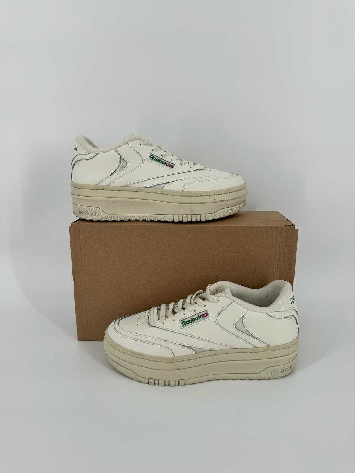 Reebok Club c extra sneakersy kremowe 40,5 na platformie  buty