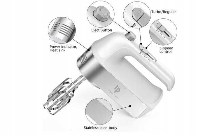 Mikser ręczny LILPARTNER KD-906D 450 W biały