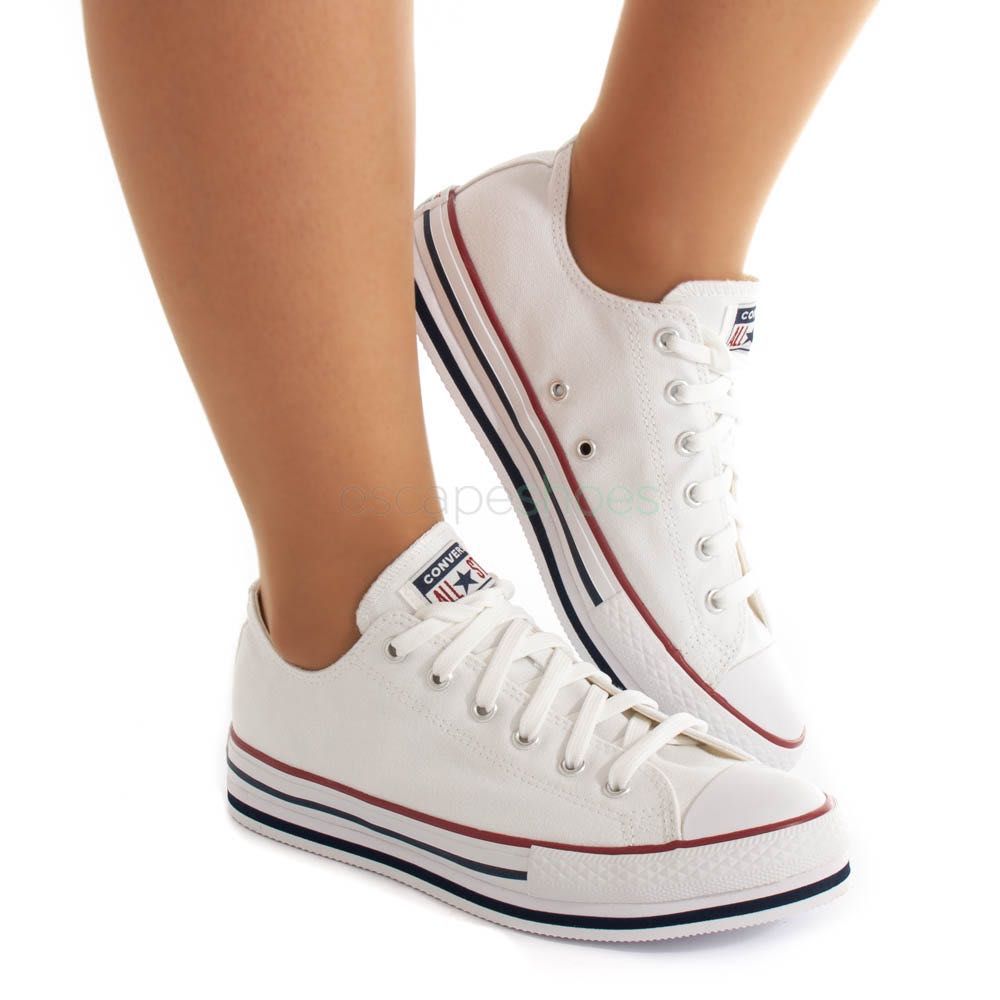 Tênis Converse All Star  Flatform Branco