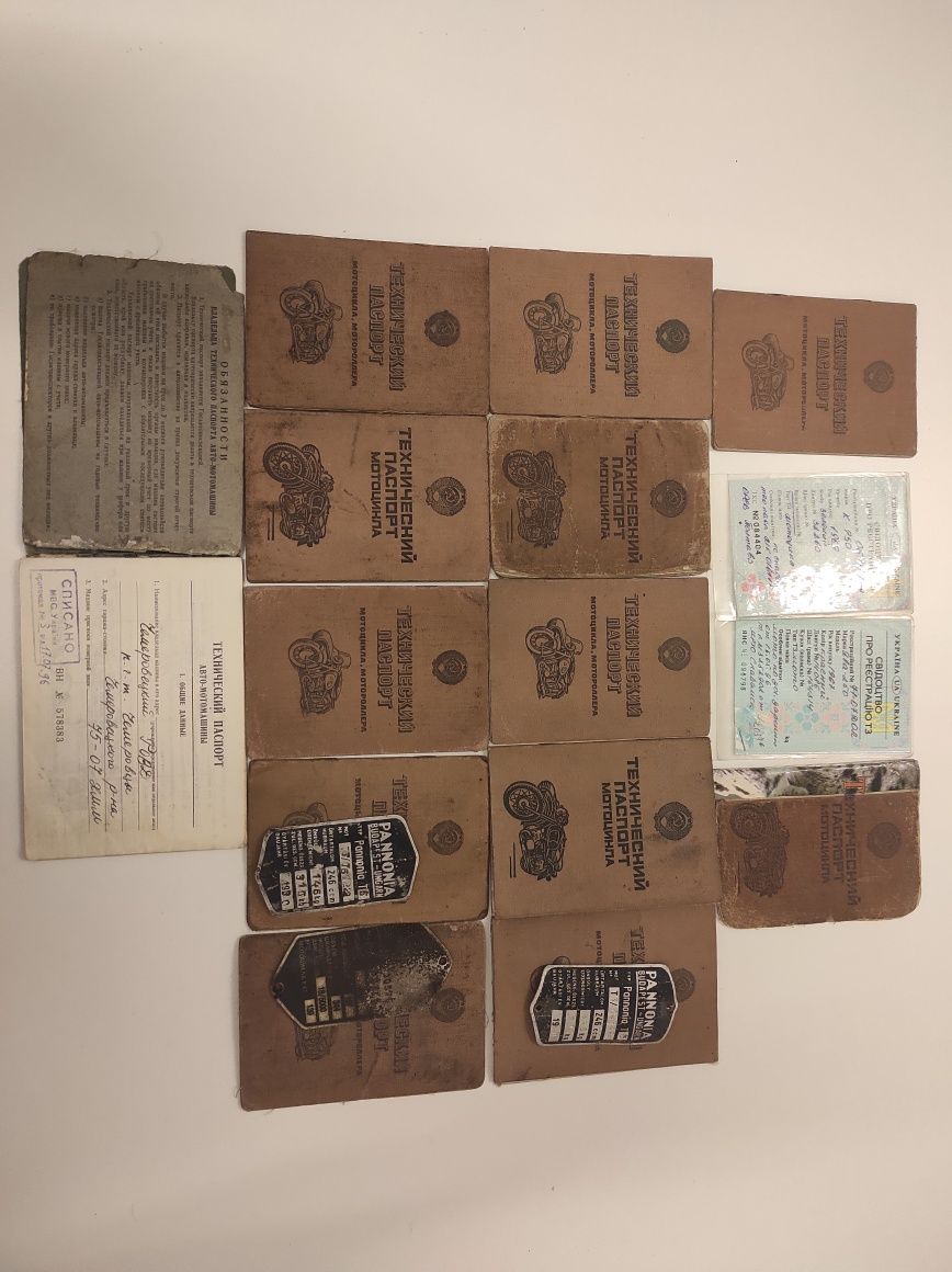 Paszport dowód dokument K-750 Ural Pannonia Jawa - KOLEKCJONERSKIE -