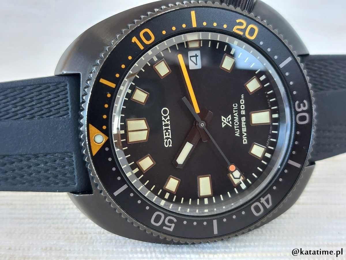 Zebarek męski  SEIKO SPB257J1 – czarny kultowy żółw w rozmiarze 40 mm