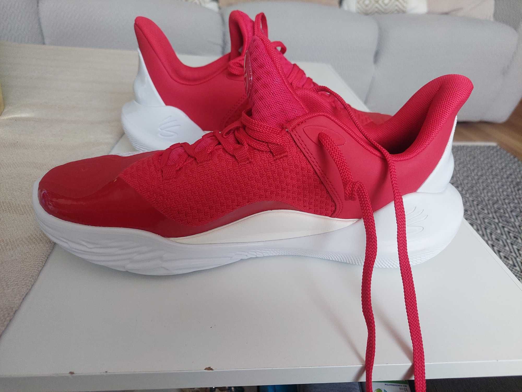 Buty do koszykówki Under Armour Curry 11 Team - czerwone/białe