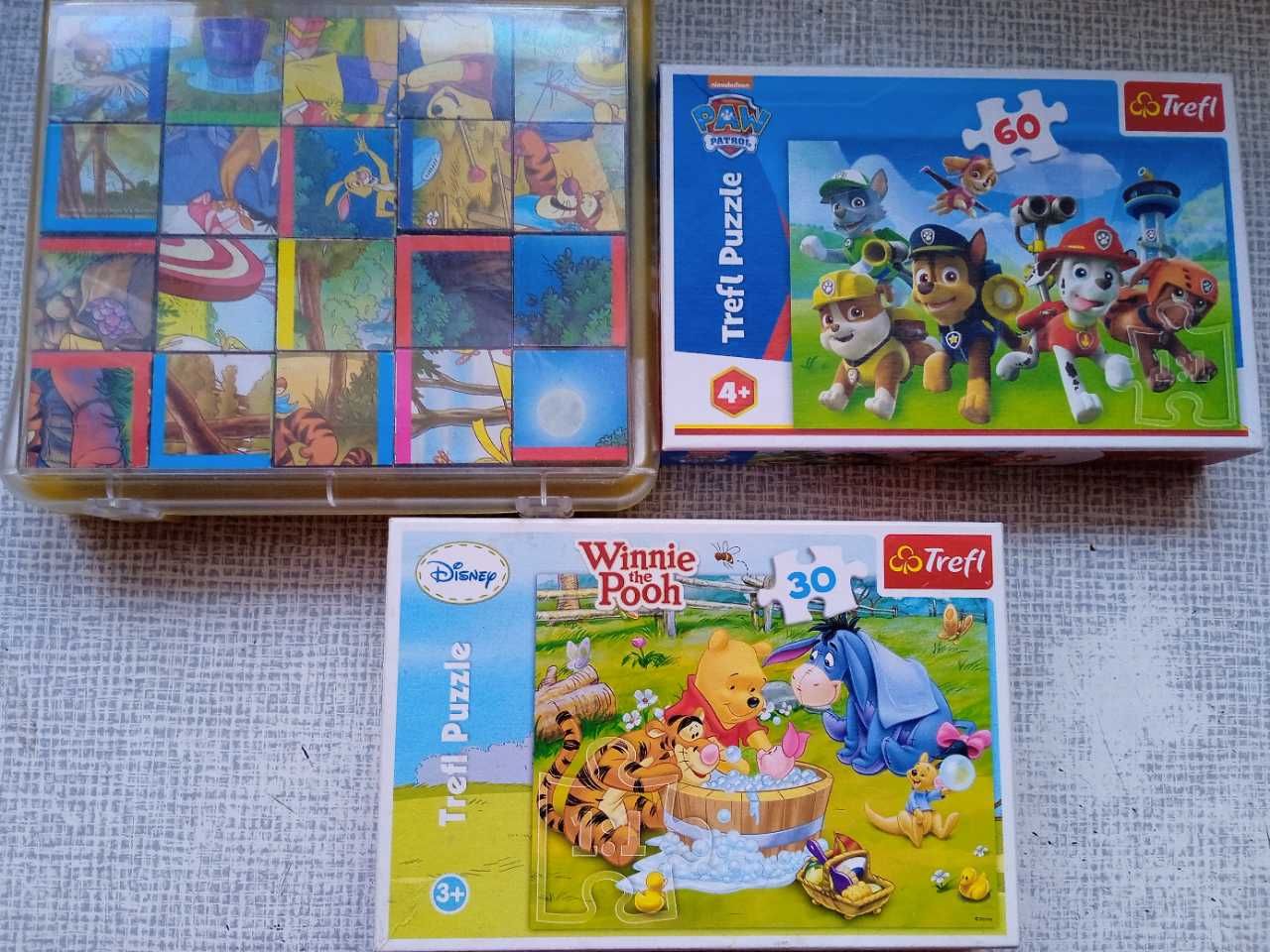 Puzzle Psi Patrol, Kubuś Puchatek i klocki Clementoni