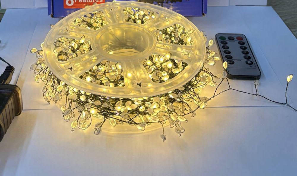 Гірлянда мішура 50 м / 1500 LED з пультом