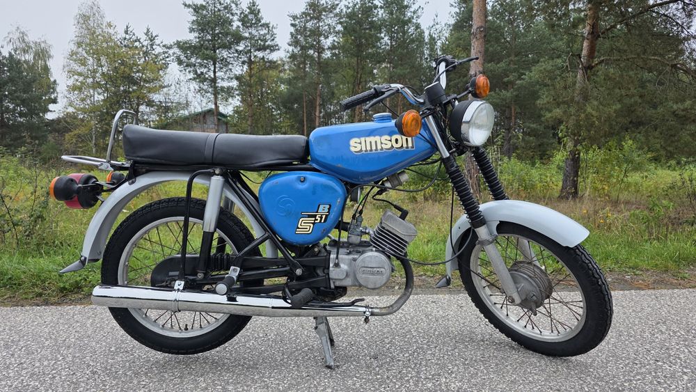 Simson s51 Zarejestrowany 3 biegowy 87r orgianal lakier  ddr Dostawa