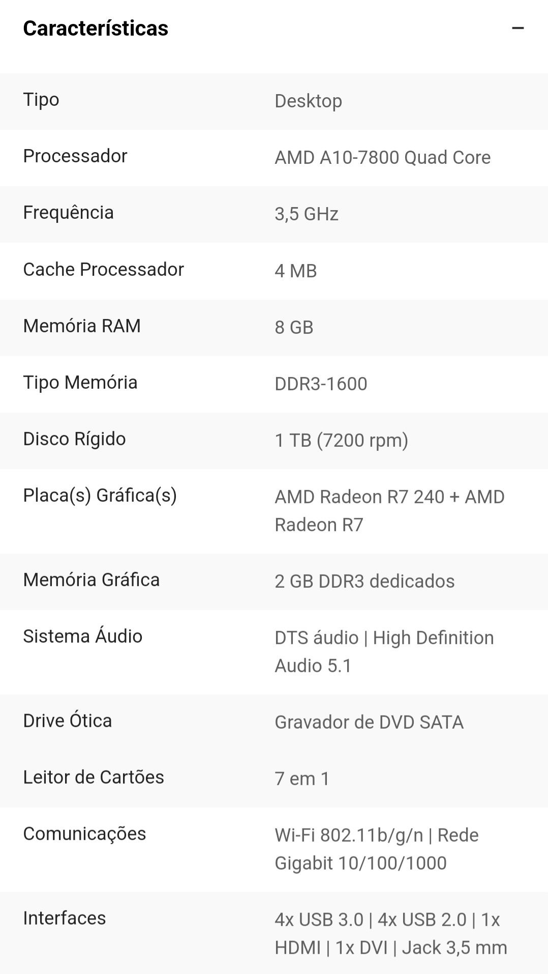 HP Pavilion 500-503np com tudo incluído