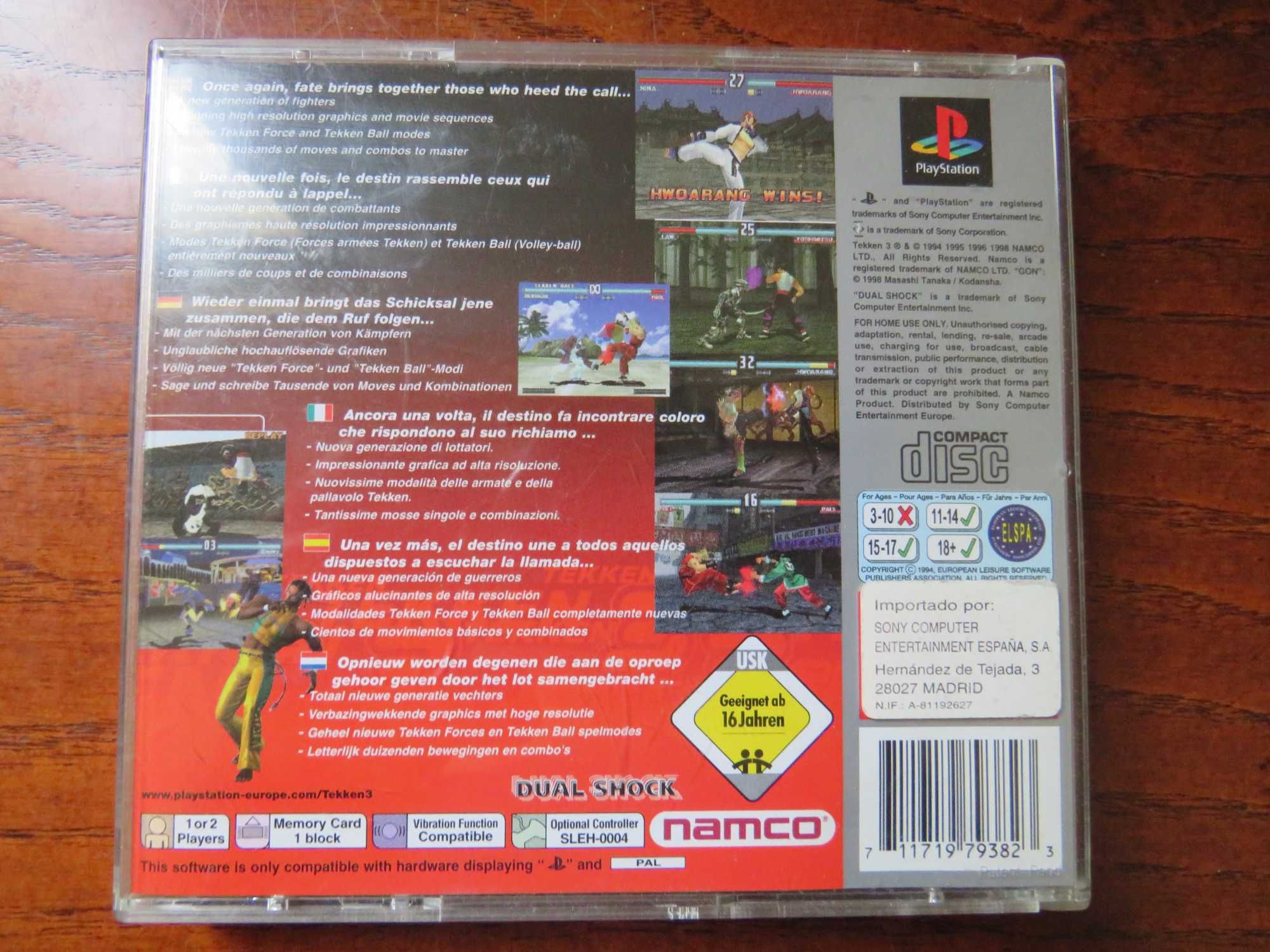 Jogo PlayStation 1 TEKKEN 3  Platinum Special Edition, Multiplayer