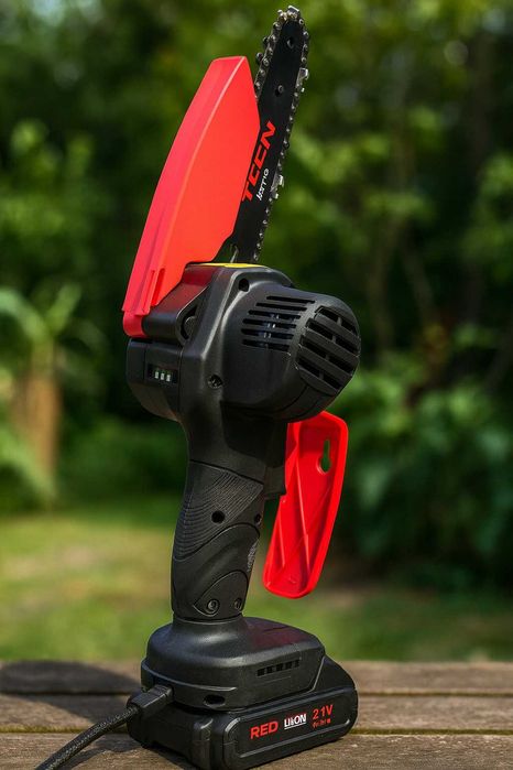 Piła łańcuchowa akumulatorowa gałęziówka, Pilarka, 2x aku + 4x łańcuch