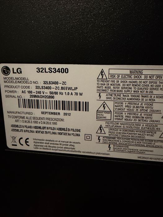 LG 32LS3400 32 cale używany telewizor