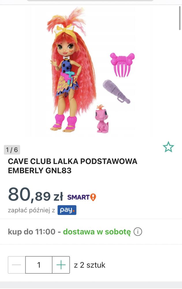 Cave Club lalka Emberly Mattel