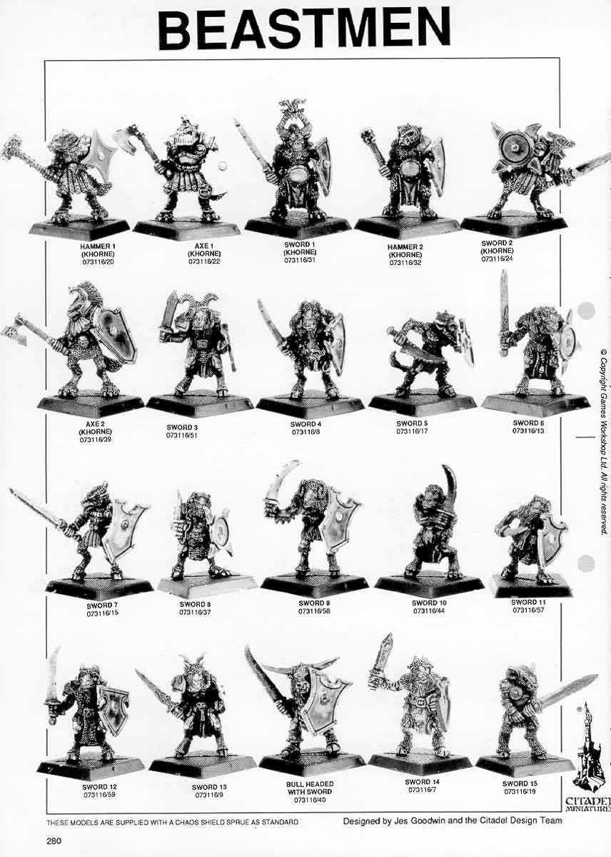 Warhammer Fantasy Battle: Beastmen Sword 7 (Khorne), oldhammer