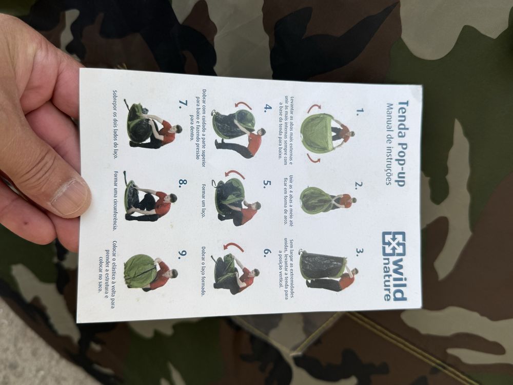 Tenda campismo pop up para duas pessoas nova a estrear