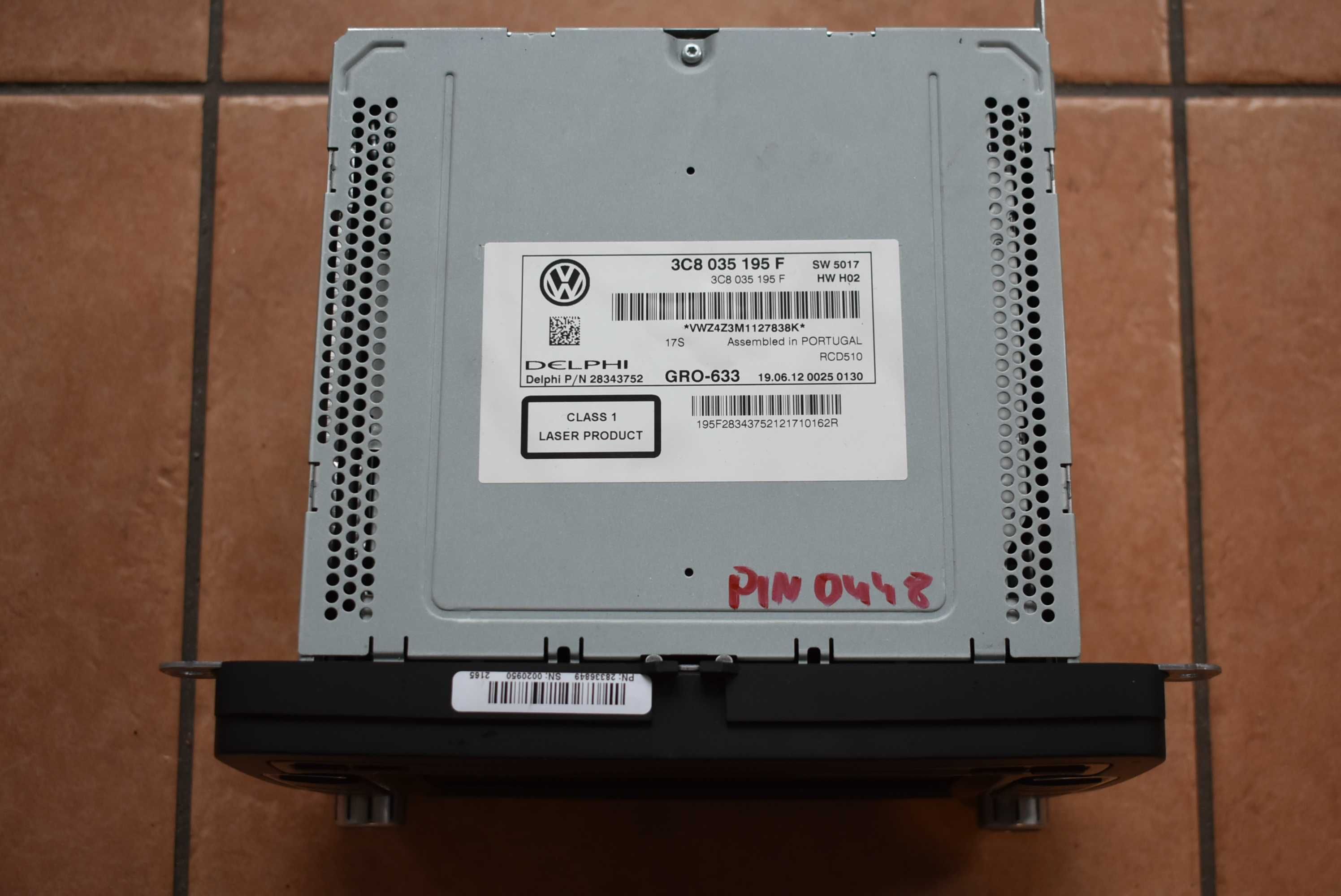 Volkswagen Radio CD Ekran Odtwarzacz 3C803  5195F KOD PIN
