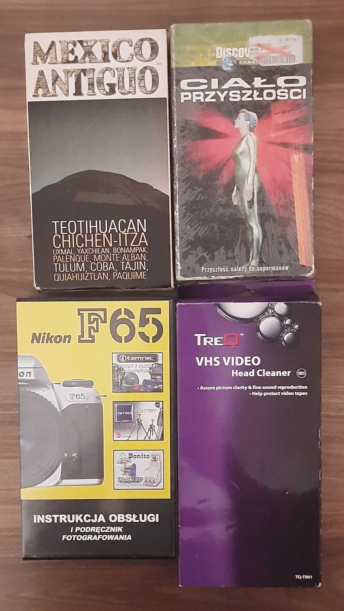 19 kaset VHS z filmami i 2 kasety instr Nikon oraz do czyszcz.glowicy