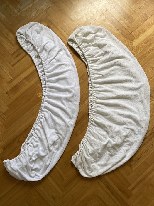 Bawełniane prześcieradła frotte z gumką do łóżeczka dziecięcego 70x140