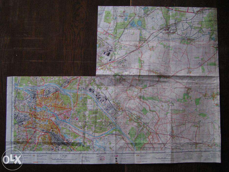 mapa topograficzna / plan miasta Wrocławia 1:25000 M-33-35-C-a i -b