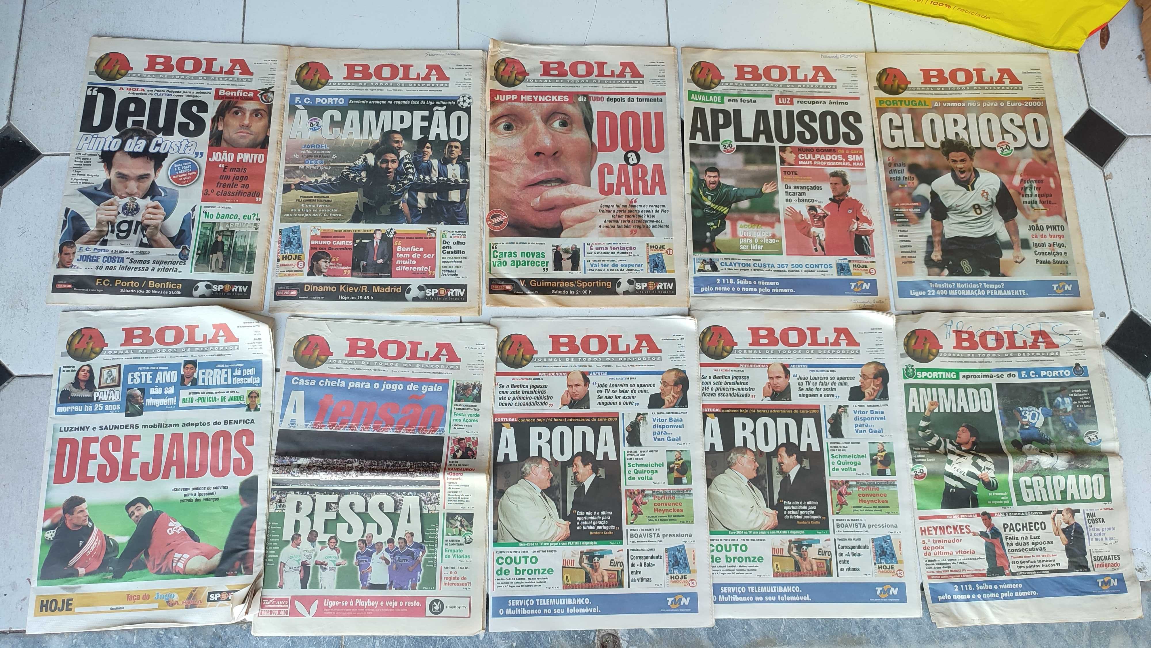 Lote 40 Jornais A Bola - 1999