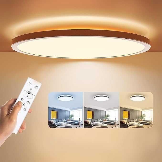 Plafon lampa LED 30cm 24W 3 tryby barwy regulacja jasności pilot, nowy