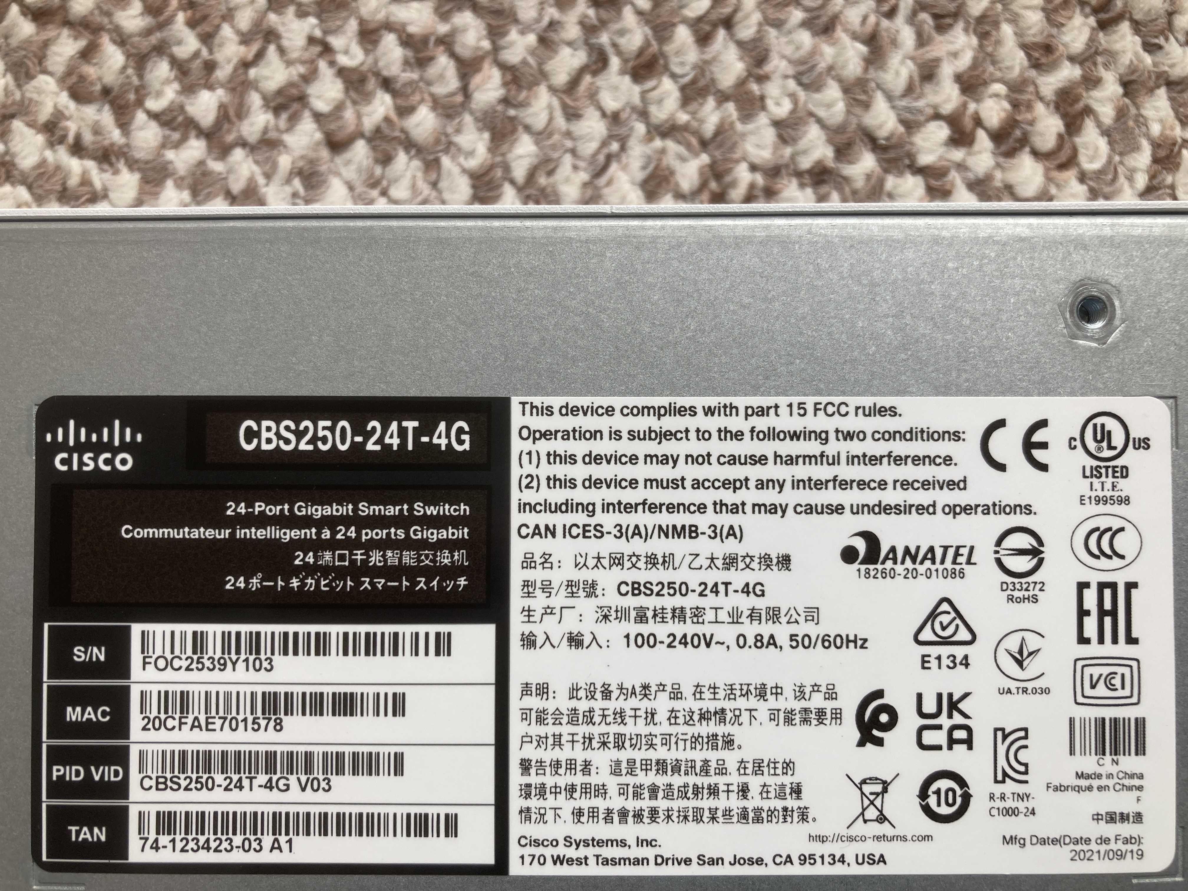 Przełącznik Cisco Business CBS250-24T-4G Zarządzalny (GUI)