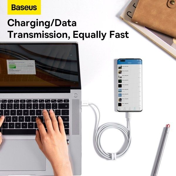 Кабель з чіпом Baseus 100W USB to Type-C 100см