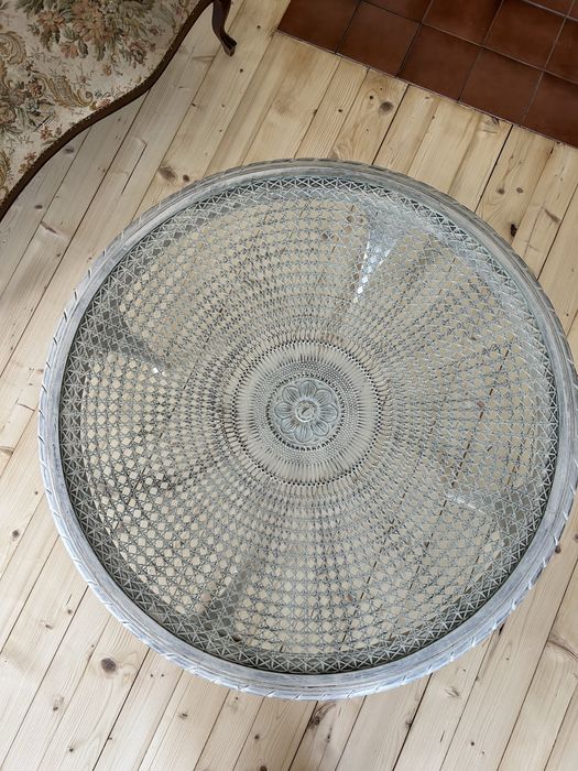 Stoilk kawowy ludwik plecionka