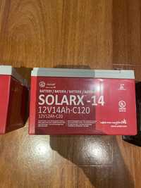 2 Baterias Solarx 14 (12V 14Ah C120 carregadas < 10x + Carregador