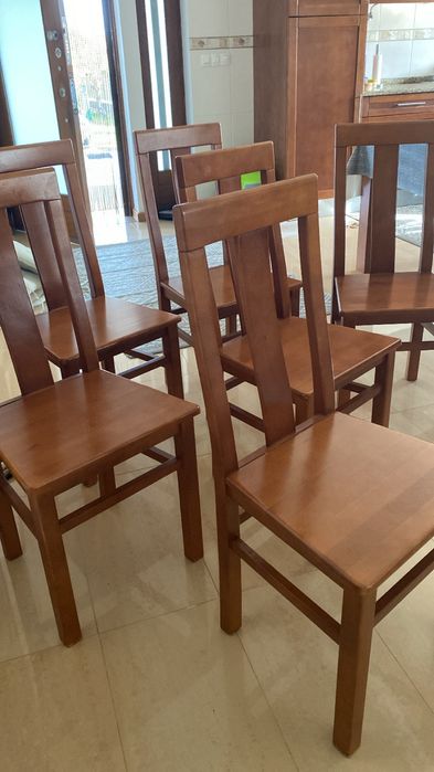 8 cadeiras madeira maciça