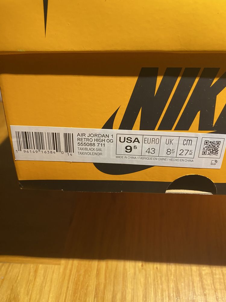 Buty Jordan 1 high taxi